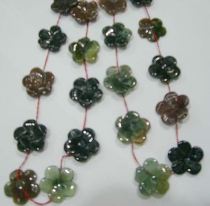 Indian Agate leaves Necklaces (AG8)
