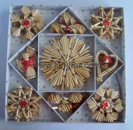 Christmas decoration made by Hand with Wheat Straw
