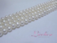6-6.5mm white freshwater pearl strands