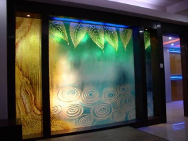 glass wall decor
