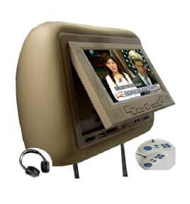 7inch Headrest DVD with USB with SD/MMC/MS with Game with TV with Touch Screen with IR Transmitter with pillow.