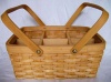 wood basket for wine holding