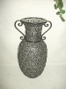 Glass and Iron  Vase  