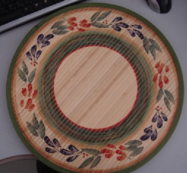 round bamboo placemat