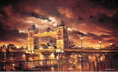 London Bridge Abstract Painting