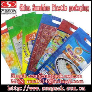 China Sunshine supply Multi-color Printed Laminated PP Woven Bag with Pearlized/matt BOPP