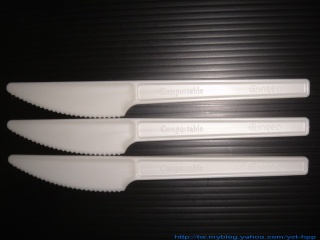 PLA anti-heat knife ( coffee lid , fork . spoon , straw )