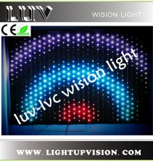 LED customize size led video curtain/led vision curtain