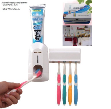 Automatic Toothpaste Dispenser + Brush holder SET !