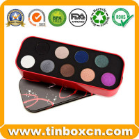 Rectangular Metal Cosmetics Tin Box For Eye Shadow