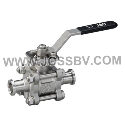Three-Piece Sanitary Ball Valve Tri-Clamp With High Cycle Direct Mount - NO. JOBV-1005