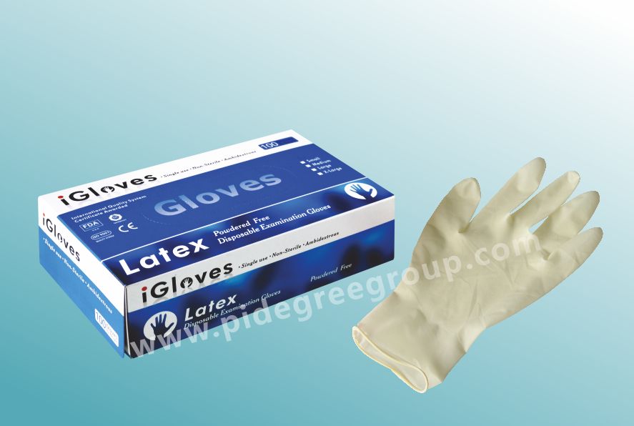 disposable latex gloves powder