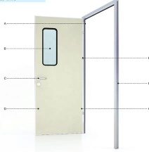 40MM Alu Frame Cleanroom Partition Door(SCFM-D6445)