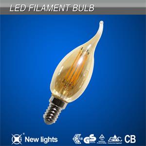 edison style Candle tail led filament bulb