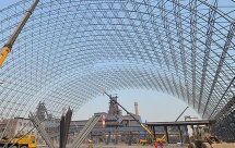 Light Steel Space Frame Metal Roof Coal Storage For Dry Coal Shed