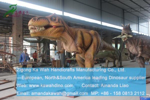 Theme park big dinosaur real life-size animatronic dinosaur