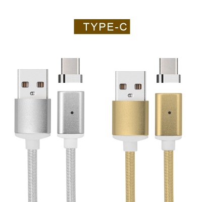 charging magnetic cable android micro usb to type c nylon braided cable for sale - Type c data cable