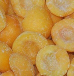 Frozen fruit yellow peach