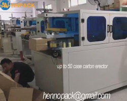 Hennopack up to 50 boxes high speed carton erector machine