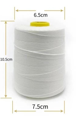 Factory low moq 5000yards dyed spun 100% polyester sewing thread for close women bag