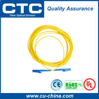 fiber optic patch cord in yellow jacket