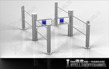 Column type Flap barrier Turnstile for supermarket.ADA passthru