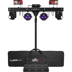 CHAUVET DJ GigBAR Move 5-in-1 Lighting System with Moving Heads, Pars, Derbys, Strobe, and Laser Effects