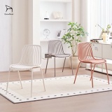 EaseNeat High Quality Modern Stackable Plastic Dining Chairs with Backrest for Restaurant Living Room Indoor Furniture&nbsp;-&nbsp;Plastic DiningChairs