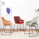 EaseNeat Commercial Home Modern Plastic Dining Chairs Metal Legs Stable Durable Suitable for Indoor Outdoor All Scenarios&nbsp;-&nbsp;Plastic DiningChairs