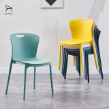 EaseNeat High Quality Plastic Dining Chairs Minimalist Style Stackable Anti-slip for Restaurant Living Room Mall Indoor Space&nbsp;-&nbsp;Plastic DiningChairs