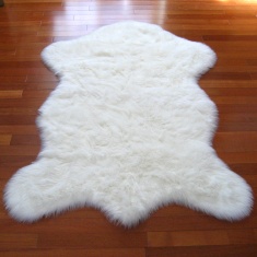snowy white polar bear pelt