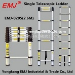 EMJ 2.6m single telescopic ladder