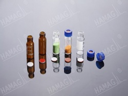 2ml HPLC autosampler vials thread ND9-425 Screw Neck glass sample vials with Caps and Septa