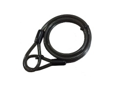 Double Loop Braided Steel Security Cable - PVC Sleeved