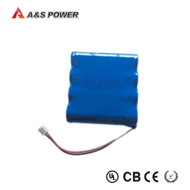 High quality 18650 recharge lithium ion battery 18650 7.4v 4400mah 2s2p