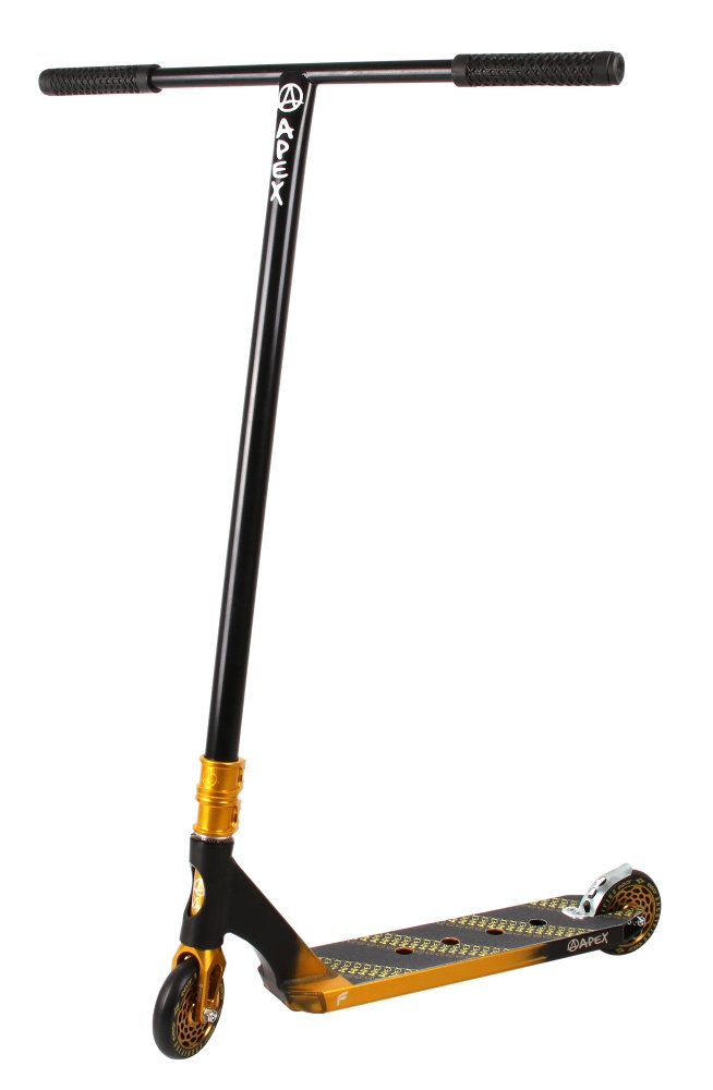 Apex Pro Custom Stunt Scooter - XXL Black/Gold - APCSSXXL