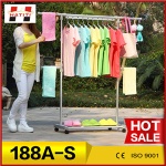 188A-S large scale production clothes hanger, single pole clothes rack, efficient clothing dryer rack