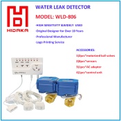 newest water leak detector in alarm with automatic water shut off valve