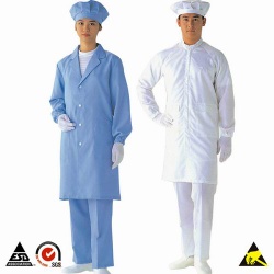 5mm Stripe Antistatic Smocks Clothing for Cleanroom Personal ESD Control Safety & Protection