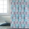 Shower Curtain PEVA Blue Square - 70X72 72X72