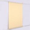 Window Pleated Blinds Shades roller blinds-cordless-hook-slubbed fabric-cream