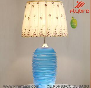 hand blown glass table lamp