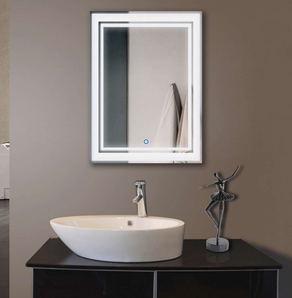 Touch Dimmable Bathroom Vanity Hotel Wall Mounted LED Lighted mirror - Lighted Mirror