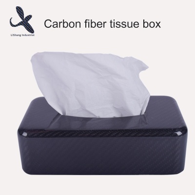 Durable 100% 3K Pure Carbon Fiber Tissue Box