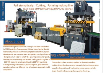 fully automatic production line of aluminium alloy ceiling panel machine,full auto grid making line