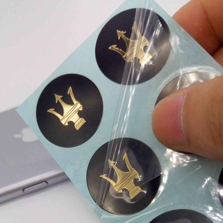 Chinese Professional Factory Customize metal logo sticker gold nickel sticker - S001