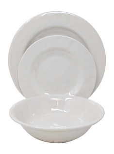 Plastic white plastic dinner plates melamine dark grey rustic dinnerware set made in China - https://www.alibaba.