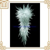 Hand blown art white white crystal murano glass chandelier