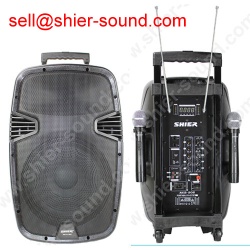 portable PA system with woofer inside AK12-202