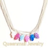 opal hamsa charms necklace opal jewelry - MPOP-S007